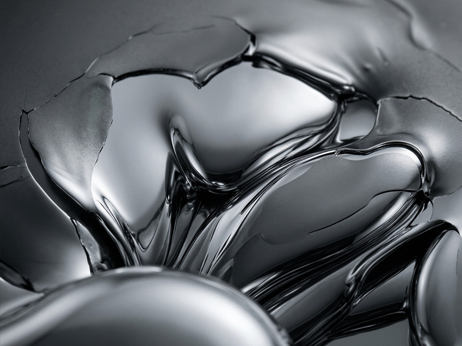 Study 02 — liquid chrome folding into a seam