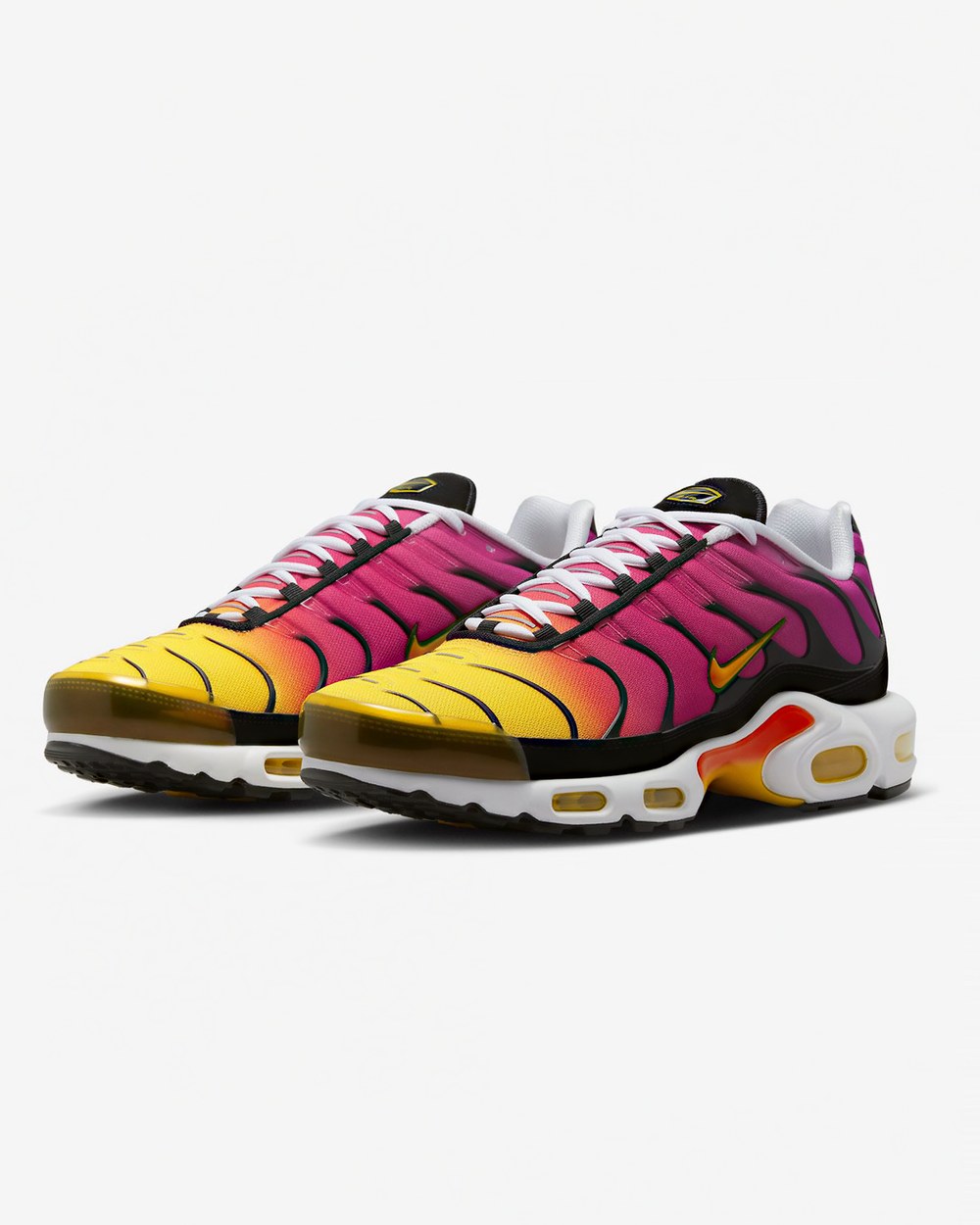 Reference — the product: a pair of trainers in a pink-to-yellow gradient