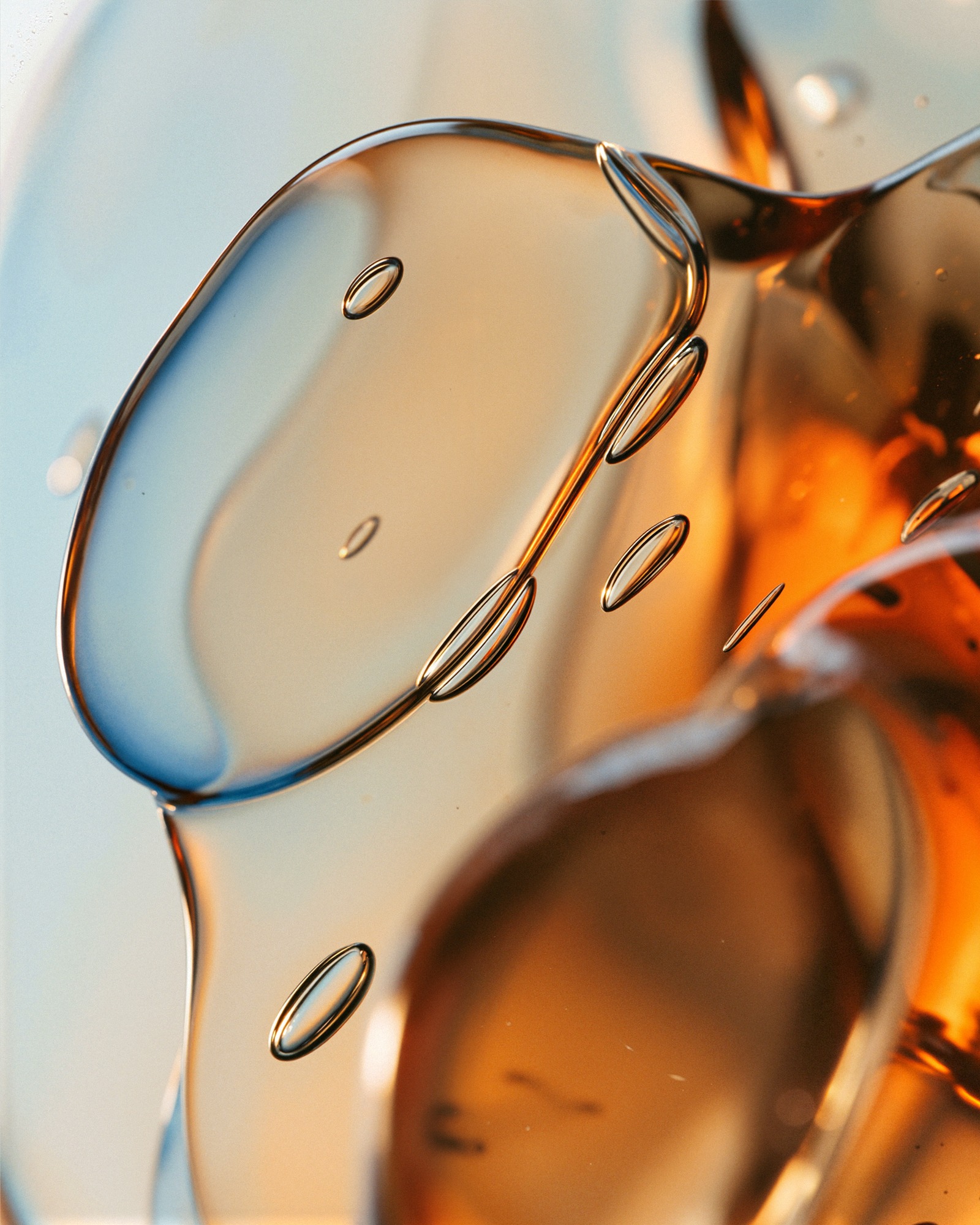 Amber glass — cool-to-warm transmission