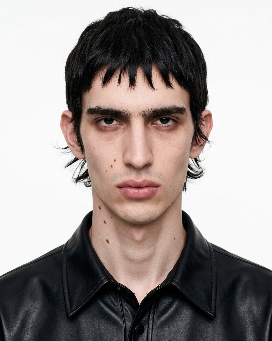 Portrait 1 — the low-resolution input, with the region shown beside it marked