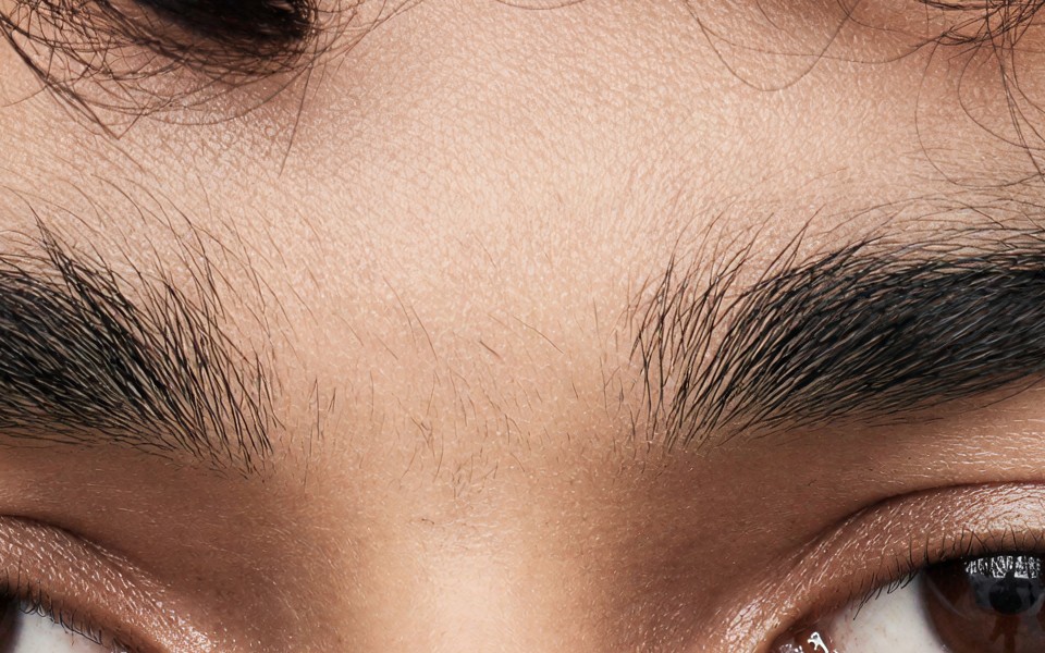 Portrait 2, between the brows, SeedVR2 on its own — the skin smooth